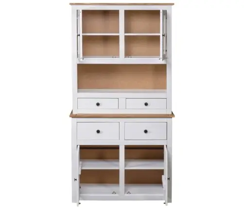 Augstais Skapis, Balts, 93X40,5X180 Cm, Priedes Koks Vidaxl