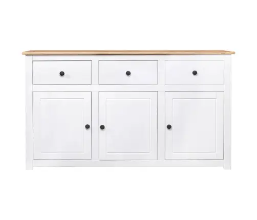 Šoninė Spintelė, Baltos Sp., 135X40X80cm Pušies Med. Masyvas