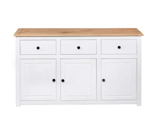 Šoninė Spintelė, Baltos Sp., 135X40X80cm Pušies Med. Masyvas