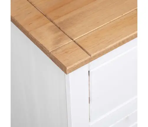 Šoninė Spintelė, Baltos Sp., 135X40X80cm Pušies Med. Masyvas