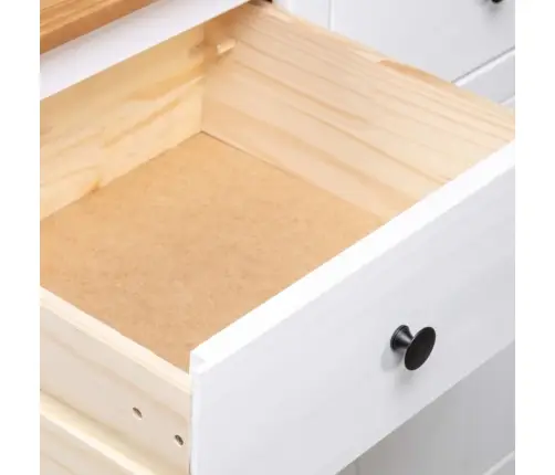 Šoninė Spintelė, Baltos Sp., 135X40X80cm Pušies Med. Masyvas