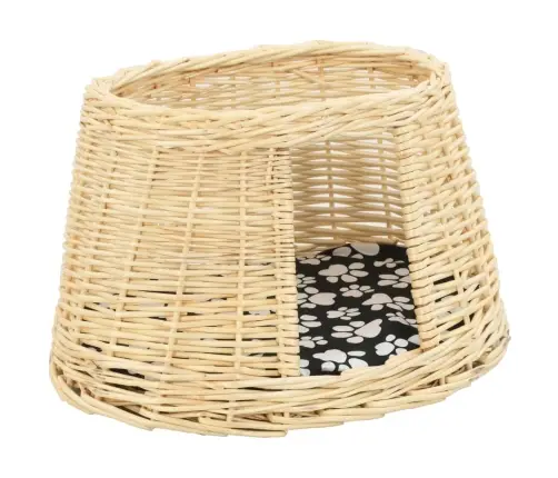 3-Daļīgs Kaķu Grozu Komplekts Ar Spilveniem, 47X34X60Cm, Vītols Vidaxl