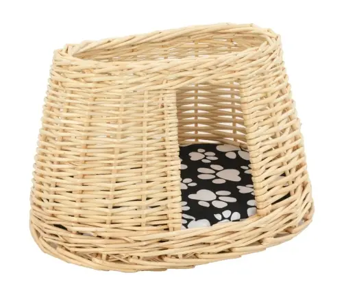 3-Daļīgs Kaķu Grozu Komplekts Ar Spilveniem, 47X34X60Cm, Vītols Vidaxl