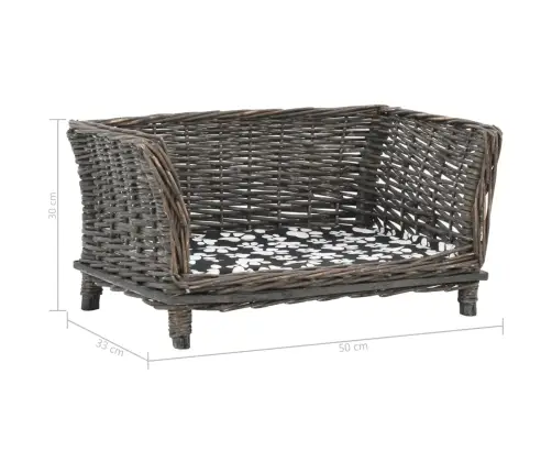 Koerapesa Pehmendusega, Hall, 50X33X30 Cm Looduslik Paju