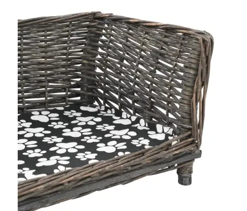 Suņu Gulta Ar Spilvenu, 90X54X35 Cm, Pelēka, Dabīgs Vītols Vidaxl Suņu Gulta Ar Spilvenu, 90X54X35 Cm, Pelēka, Dabīgs Vītols Vidaxl