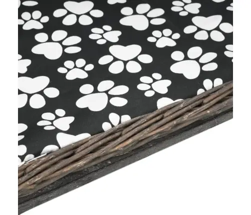 Suņu Gulta Ar Spilvenu, 90X54X35 Cm, Pelēka, Dabīgs Vītols Vidaxl Suņu Gulta Ar Spilvenu, 90X54X35 Cm, Pelēka, Dabīgs Vītols Vidaxl