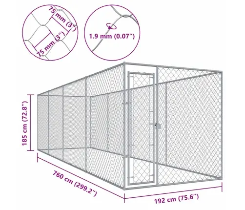 Õue Koeraaed 760 X 192 X 185 Cm