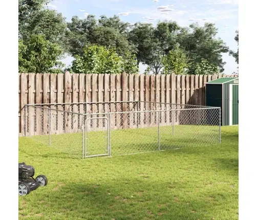 Suņu Voljērs, Cinkots Tērauds, 4X4X1 M Vidaxl