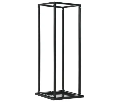 Stovas Malkoms Su Pagrindu, Juodos Sp., 37X37X113 cm Plienas