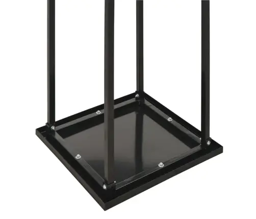 Stovas Malkoms Su Pagrindu, Juodos Sp., 37X37X113 cm Plienas