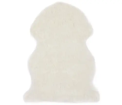 Paklājs, 60X90 Cm, Mākslīgā Aitāda, Balts Vidaxl