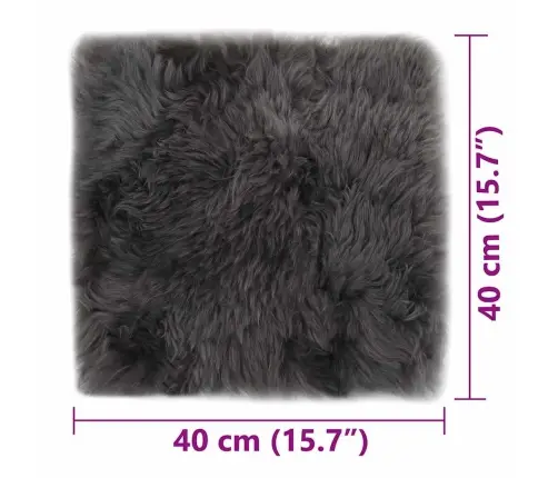 Krēslu Paliktņi, 2 Gab., 40X40 Cm, Dabīga Aitāda, Gaiši Pelēki Vidaxl