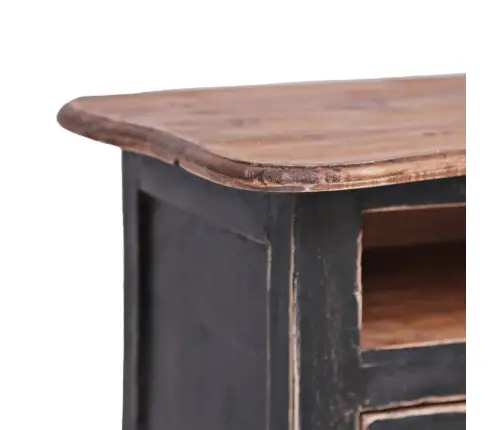 Tv Skapītis, Melns, 120X30X40 Cm, Masīvs Sarkankoks Vidaxl