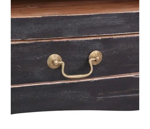 Tv Skapītis, Melns, 120X30X40 Cm, Masīvs Sarkankoks Vidaxl