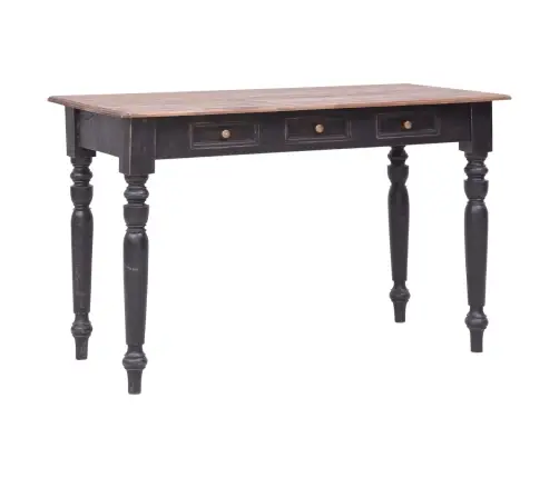 Stalas Su 3 Stalčiais, 117X57X75cm Raudonmedžio Masyvas