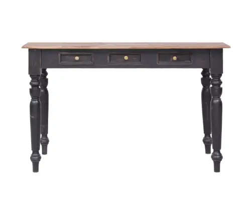 Stalas Su 3 Stalčiais, 117X57X75cm Raudonmedžio Masyvas