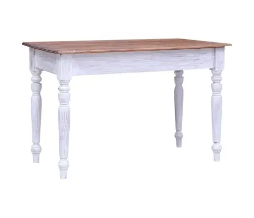 Kirjutuslaud Sahtlitega, Valge, 117X57X75 cm Mahagonipuidust