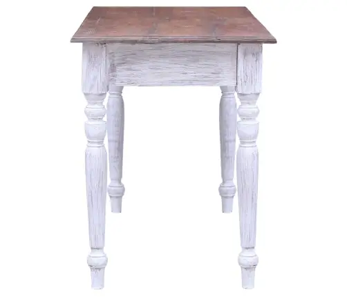 Kirjutuslaud Sahtlitega, Valge, 117X57X75 cm Mahagonipuidust