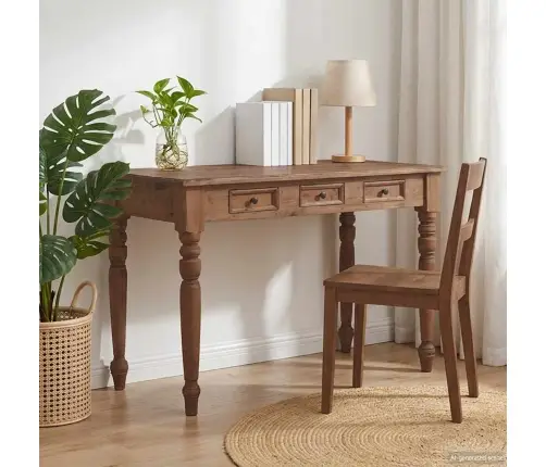Rakstāmgalds Ar Atvilktnēm, 117X57X75 Cm, Masīvs Sarkankoks Vidaxl