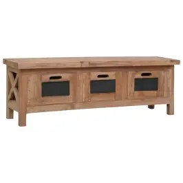 Tv Skapītis Ar 3 Atvilktnēm, 120X30X40 Cm, Masīvs Sarkankoks Vidaxl