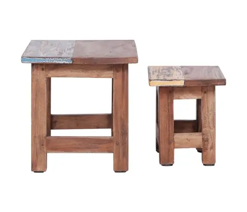 Sudedami Staliukai, 2Vnt., Raudonmedžio Medienos Masyvas