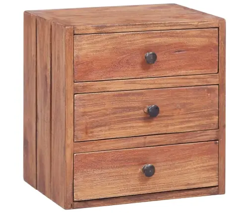 Naktsskapītis Ar 3 Atvilktnēm 35X25X35 Cm Masīvs Sarkankoks Vidaxl