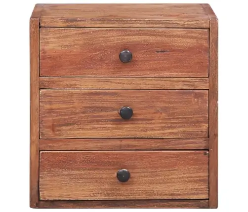 Naktsskapītis Ar 3 Atvilktnēm 35X25X35 Cm Masīvs Sarkankoks Vidaxl