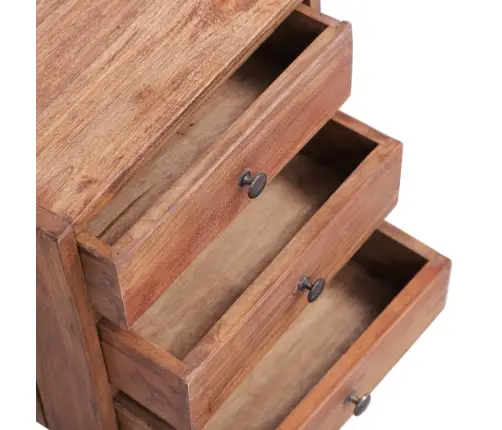 Naktsskapītis Ar 3 Atvilktnēm 35X25X35 Cm Masīvs Sarkankoks Vidaxl