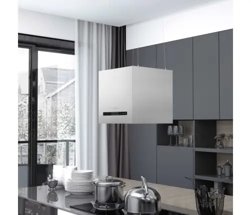 Piekarams Tvaika Nosūcējs, Skārienjutīgs Lcd, 37 Cm, Tērauds Vidaxl