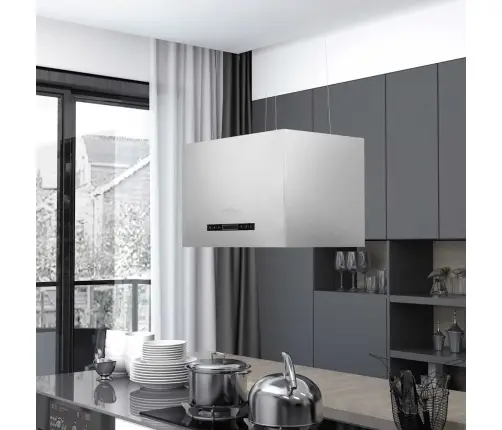 Piekarams Tvaika Nosūcējs, Skārienjutīgs Lcd, 55 Cm, Tērauds Vidaxl