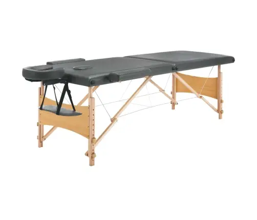 Masažinis Stalas, 2 Zonų, Antracito Sp., 186X68cm Med. Rėmas