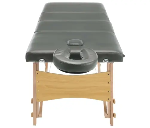 Masāžas Galds, 4 Daļas, 186X68 Cm, Koka Rāmis, Antracītpelēks Vidaxl