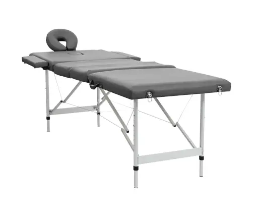 Masažinis Stalas, 4 Zonų, Antracito Sp., 186X68cm Alium. Rėm.