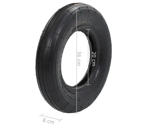 Ķerras Riepa, 3.50-8 4Pr, Gumija  Vidaxl