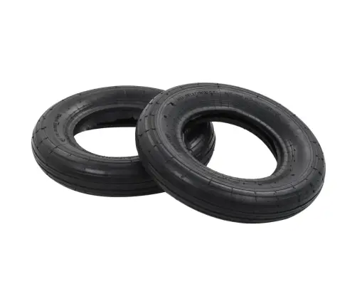 4-Daļīgs Ķerru Riepu Un Kameru Komplekts, 3.50-8 4Pr, Gumija  Vidaxl