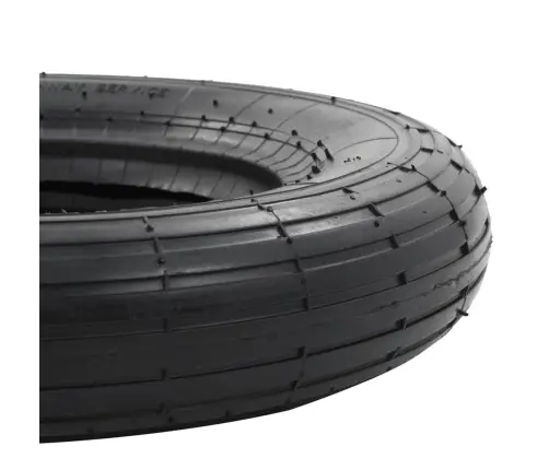 4-Daļīgs Ķerru Riepu Un Kameru Komplekts, 3.50-8 4Pr, Gumija  Vidaxl