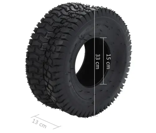 4-Osaline Käru Rehvi Ja Sisekummi Komplekt, 15X6.00-6, 4Pr Kumm