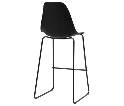 Bāra Krēsli, 2 Gab., Melna Plastmasa Vidaxl