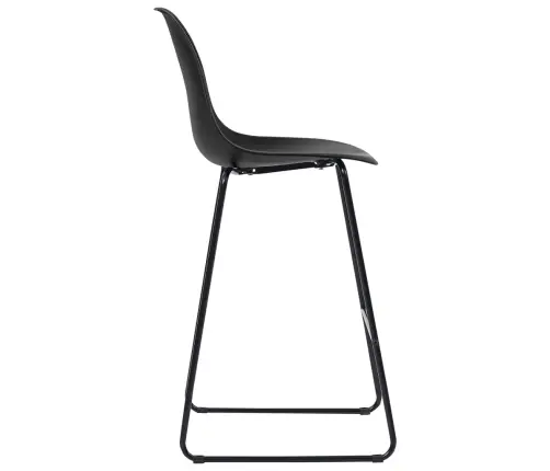 Bāra Krēsli, 4 Gab., Melna Plastmasa Vidaxl