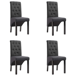Pööratavad Söögitoolid 4 Tk, Tumehall, Kangas