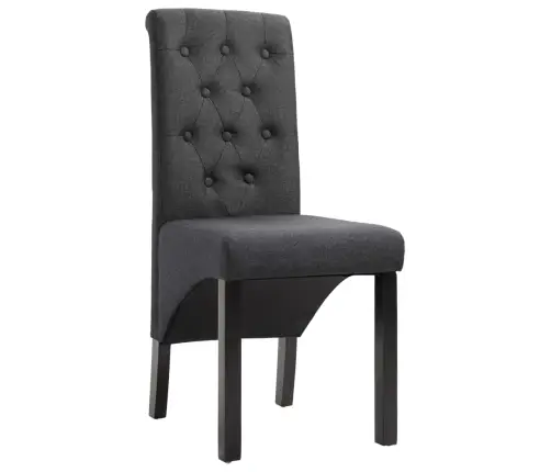 Virtuves Krēsli, 6 Gab., Tumši Pelēks Audums Vidaxl