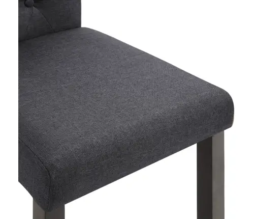 Virtuves Krēsli, 6 Gab., Tumši Pelēks Audums Vidaxl