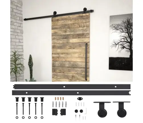 Liugukse Skien Tarvikute Komplekt 183 Cm Terasest, Must