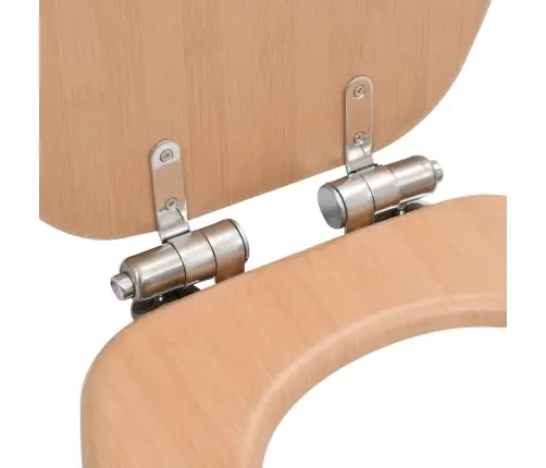 Tualetes Poda Sēdekļi Ar Vāku, 2 Gab., Mdf, Bambusa Dizains Vidaxl