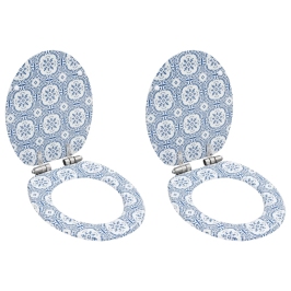 Tualetes Poda Sēdekļi, Lēni Aizverami, 2 Gb., Porcelāna Dizains Vidaxl