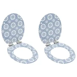 Tualetes Poda Sēdekļi, Lēni Aizverami, 2 Gb., Porcelāna Dizains Vidaxl