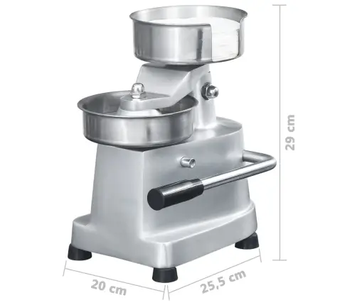 Hamburgeru Prese, Ar 500 Papīriem, Alumīnijs, 10 Cm Vidaxl