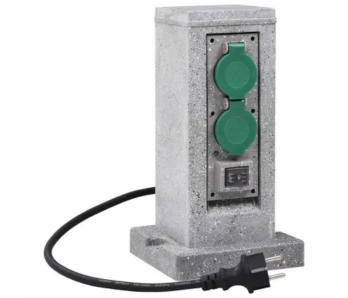 Dārza Strāvas Sadalītājs Ar Krēslas Sensoru, Plastmasa Vidaxl