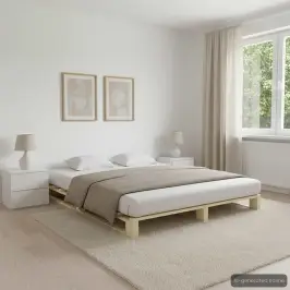 Lovos Rėmas Iš Palečių, 140X200 cm Pušies Medienos Masyvas Lovos Rėmas Iš Palečių, 140X200 cm Pušies Medienos Masyvas