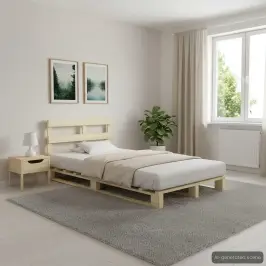 Palešu Gultas Rāmis, 120X200 Cm, Priedes Masīvkoks Vidaxl